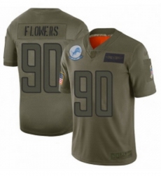 Youth Detroit Lions 90 Trey Flowers Limited Camo 2019 Salute to Service Football Jersey