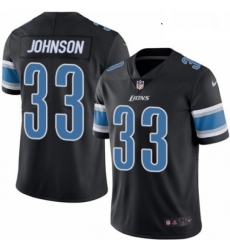 Youth Nike Detroit Lions 33 Kerryon Johnson Limited Black Rush Vapor Untouchable NFL Jersey