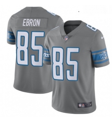Youth Nike Detroit Lions 85 Eric Ebron Limited Steel Rush Vapor Untouchable NFL Jersey