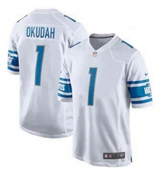Youth Nike Lions 1 Jeff Okudah White Vapor Limited Jersey 2020 NFL Draft