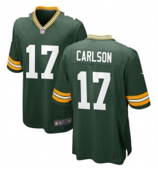 Men Green Bay Packers 17 Anders Carlson Green Stitched Game Jersey