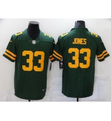 Men Green Bay Packers 33 Aaron Jones Green Yellow 2021 Vapor Untouchable Stitched NFL Nike Limited Jersey