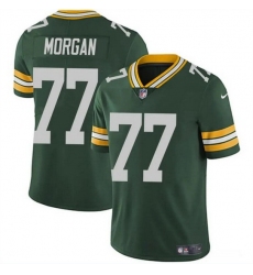 Men Green Bay Packers 77 Jordan Morgan Green 2024 Draft Vapor Limited Stitched Football Jersey