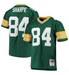 Men Green Bay Packers Sterling Sharpe #84 Green Throwback Stitched Jersey