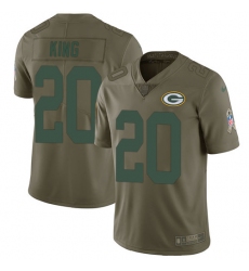 Nike Packers #20 Kevin King Olive Mens Stitched NFL Limited 2017 Salute To Service Jersey