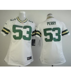 Women Nike Green Bay Packers 53 Perry White NFL Jerseys