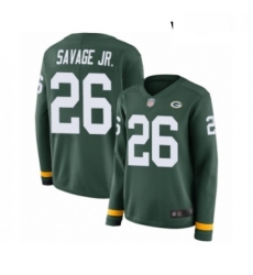 Womens Green Bay Packers 26 Darnell Savage Jr Limited Green Therma Long Sleeve Football Jersey