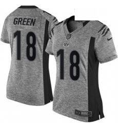 Womens Nike Cincinnati Bengals 18 AJ Green Limited Gray Gridiron NFL Jersey