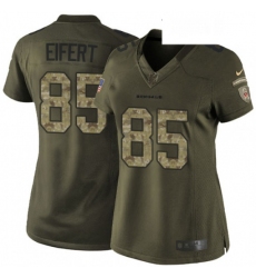 Womens Nike Cincinnati Bengals 85 Tyler Eifert Elite Green Salute to Service NFL Jersey