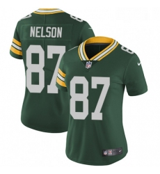 Womens Nike Green Bay Packers 87 Jordy Nelson Green Team Color Vapor Untouchable Limited Player NFL Jersey