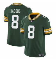 Youth Green Bay Packers 8 Josh Jacobs Green Vapor Limited Stitched Football Jersey