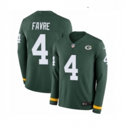 Youth Nike Green Bay Packers 4 Brett Favre Limited Green Therma Long Sleeve NFL Jersey