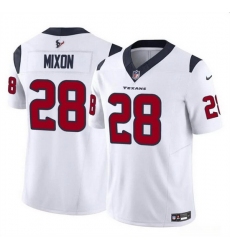 Men Houston Texans 28 Joe Mixon White 2024 F U S E Vapor Untouchable Stitched Football Jersey