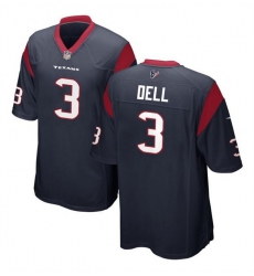 Men Houston Texans 3 Tank Dell Navy Stitched Game Football Jersey