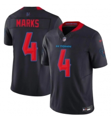 Men Houston Texans 4 Woody Marks Navy 2026 F U S E Vapor Limited Stitched Football Jersey Men Houston Texans 4 Woody Marks Navy 2026 F U S E Vapor Limited Stitched Football Jersey