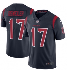 Men Nike Houston Texans #17 Brock Osweiler Navy Color Rush Limited Jersey