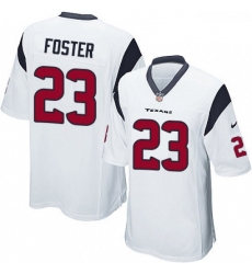 Men Nike Houston Texans 23 Arian Foster Game White NFL Jersey
