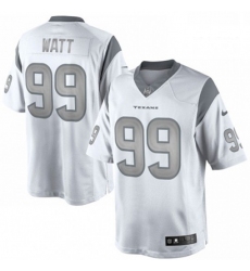 Men Nike Houston Texans 99 JJ Watt Limited White Platinum NFL Jersey