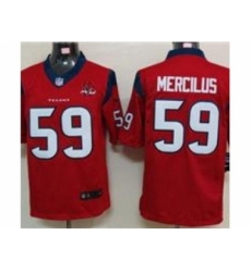 Nike Houston Texans 59 Whitney Mercilus red Limited W 10th Patch NFL Jersey