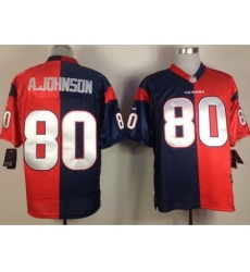 Nike Houston Texans 80 Andre Johnson Blue Red Elite Split NFL Jersey