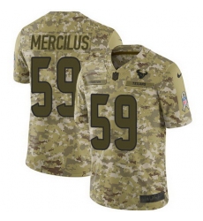 Nike Texans #59 Whitney Mercilus Camo Mens Stitched NFL Limited 2018 Salute To Service Jersey