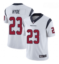 Texans 23 Carlos Hyde White Men Stitched Football Vapor Untouchable Limited Jersey