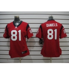 Nike Women Houston Texans #81 Daniels red Jerseys