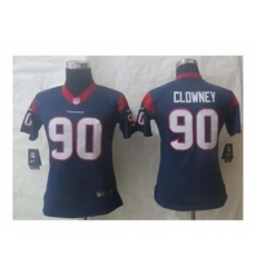 Nike Women Jerseys Houston Texans #90 Clowney Blue[clowney]