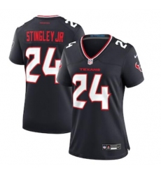 Women Houston Texans Nike Derek Stingley Jr. #24 Navy Game Stitched Jersey