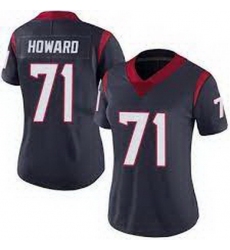 Women Houston Texans Tytus Howard #71 Blue Vapor Limited Stitched NFL Jersey