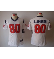 Women Nike Houston Texans #80 A.johnson White [Women's NIKE LIMITED Jersey]