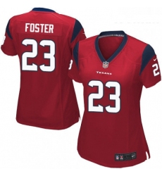 Womens Nike Houston Texans 23 Arian Foster Game Red Alternate NFL Jersey