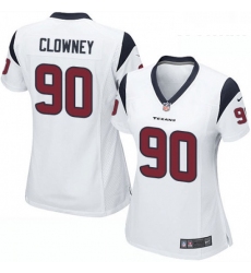 Womens Nike Houston Texans 90 Jadeveon Clowney Game White NFL Jersey