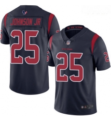 Texans #25 Duke Johnson Jr Navy Blue Youth Stitched Football Limited Rush Jersey