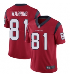 Texans 81 Kahale Warring Red Alternate Youth Stitched Football Vapor Untouchable Limited Jersey