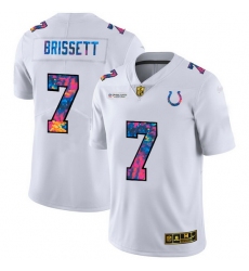 Indianapolis Colts 7 Jacoby Brissett Men White Nike Multi Color 2020 NFL Crucial Catch Limited NFL Jersey