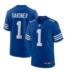 Men Indianapolis Colts 1 Sauce Gardner Blue Vapor Limited Stitched Football Jersey