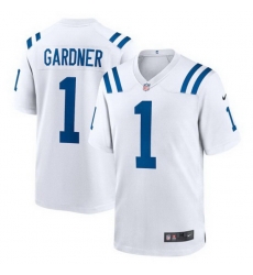 Men Indianapolis Colts 1 Sauce Gardner White Vapor Limited Stitched Football Jersey Men Indianapolis Colts 1 Sauce Gardner White Vapor Limited Stitched Football Jersey