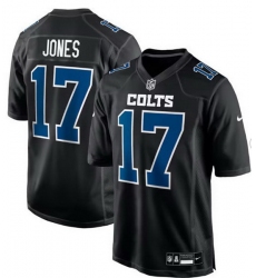 Men Indianapolis Colts 17 Daniel Jones Black Stitched Game Jersey