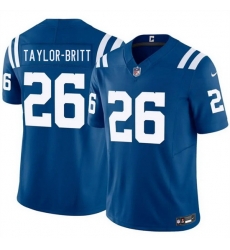 Men Indianapolis Colts 26 Cam Taylor Britt Blue 2026 F U S E Vapor Limited Stitched Football Jersey Men Indianapolis Colts 26 Cam Taylor Britt Blue 2026 F U S E Vapor Limited Stitched Football Jersey