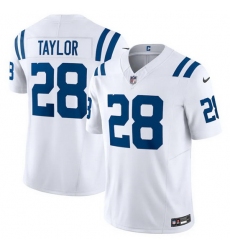 Men Indianapolis Colts 28 Jonathan Taylor White 2023 F.U.S.E.Vapor Untouchable Stitched Football Jersey