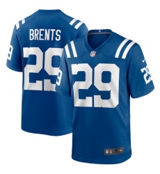 Men Indianapolis Colts 29 JuJu Brents Blue Stitched Football Game Jersey
