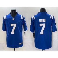 Men Indianapolis Colts 7 Charvarius Ward Blue Vapor Limited Stitched Football Jersey