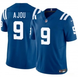 Men Indianapolis Colts 9 Ajou Ajou Blue 2025 F U S E  Vapor Limited Stitched Football Jersey