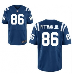 Men Nike Colts 86 Michael Pittman Jr. Blue Vapor Limited Stitched NFL Jersey
