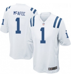 Men Nike Indianapolis Colts 1 Pat McAfee Game White NFL Jersey