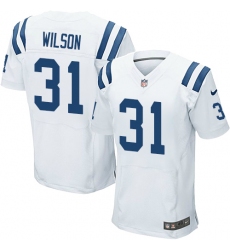 Nike Colts #31 Quincy Wilson White Mens Stitched NFL Elite Jersey