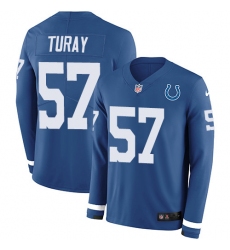 Nike Colts 57 Kemoko Turay Royal Blue Team Color Men s Stitched NFL Limited Therma Long Sleeve Jersey