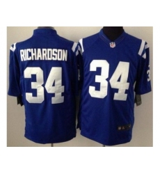 Nike Indianapolis Colts 34 Trent Richardson Blue Game NFL Jersey