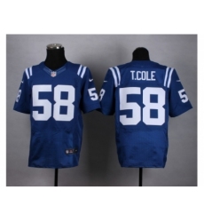 Nike Indianapolis Colts 58 Trent Cole blue Elite NFL Jersey